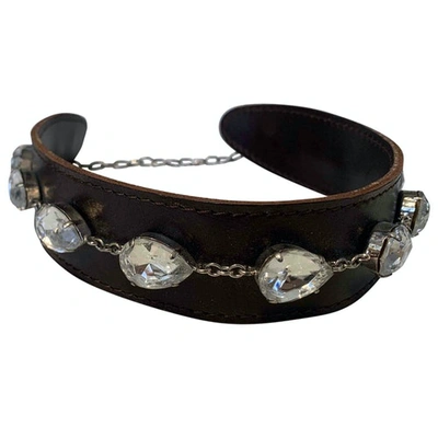Pre-owned Dolce & Gabbana Brown Leather Necklace