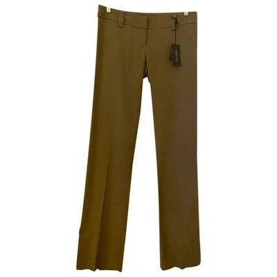 Pre-owned Patrizia Pepe Straight Pants In Green
