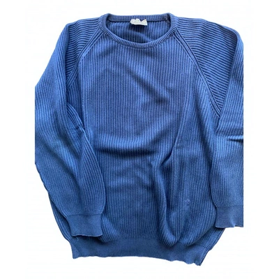 Pre-owned Trussardi Blue Cotton Knitwear & Sweatshirt