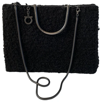 Pre-owned Ferragamo Black Wool Handbag