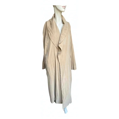 Pre-owned Loewe Coat In Beige