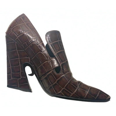 Pre-owned Mulberry Leather Heels In Brown