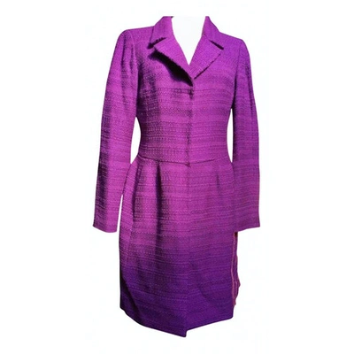Pre-owned Alberta Ferretti Wool Coat In Purple