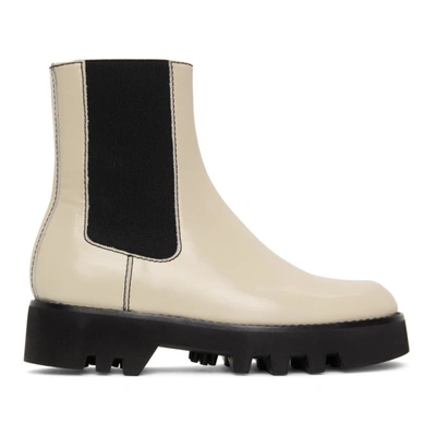 Jw Anderson Off-white Logo Chelsea Boots In 138 Offwhit