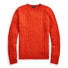 Ralph Lauren Cable-knit Cashmere Sweater In Bittersweeet Hthr