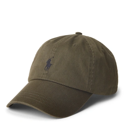 Ralph Lauren Cotton Chino Ball Cap In Company Olive