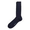Polo Ralph Lauren Ribbed Cashmere-blend Dress Socks In Midnight Blue