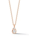 Dana Rebecca Designs Sophia Ryan Petite Diamond Pendant Necklace In Rose Gold