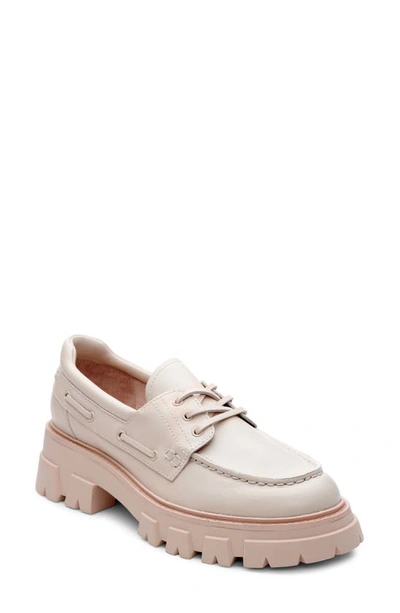 Ash Link Chunky-heel Leather Loafers In Pink Leather