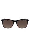 Nike Passage 55mm Square Sunglasses In Tortoise/ Brown Gradient