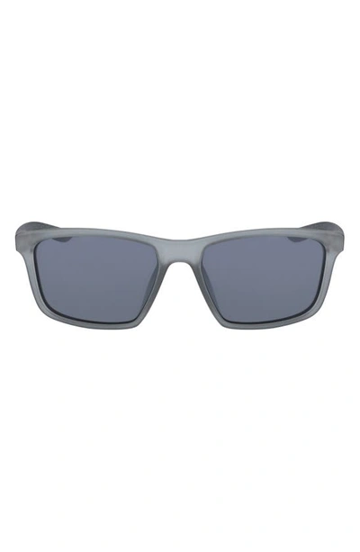 Nike Valient 60mm Square Sunglasses In Wolf Grey/ Red/ Silver Flash