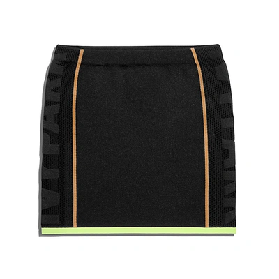 Pre-owned Adidas Originals Adidas Ivy Park Knit Skirt Black/mesa