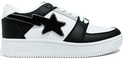 Pre-owned Bape A Bathing Ape Sta Low Patched Black In Black/white