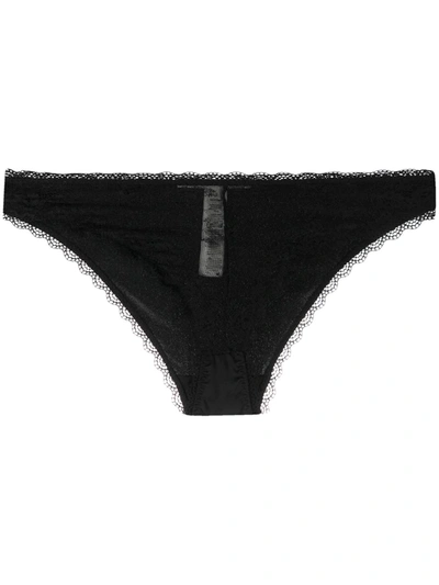 Stella Mccartney Lace-trim Briefs In Black