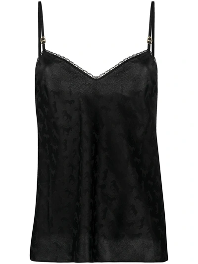 Stella Mccartney Gloria Sprinting Horse-pattern Camisole In Black