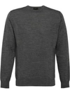Prada Crew Neck Sweater In Grey