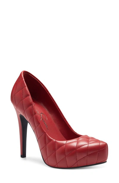 Jessica Simpson Women's Parisah Pumps Women's Shoes In Wicked Red