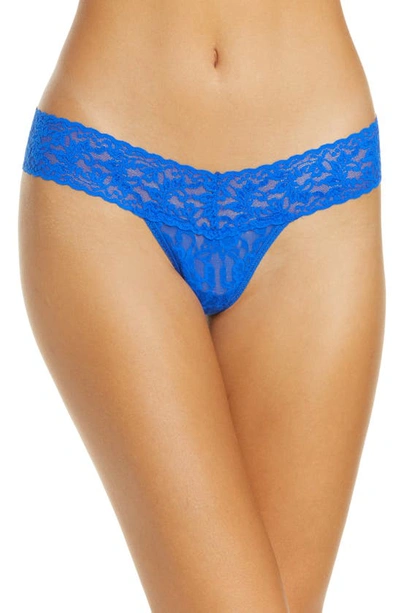Hanky Panky Occasions Low Rise Thong In Mazel Sapphire
