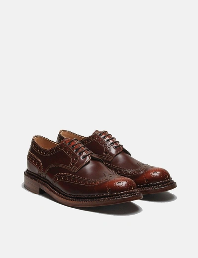 Grenson Archie Triple Welt Brogues In Mahogany