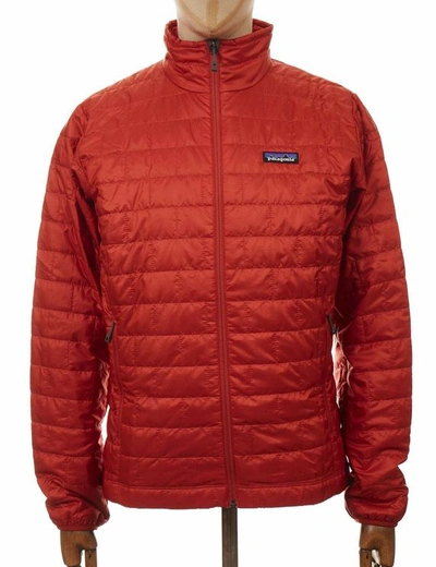 Patagonia Nano Puff Recycled Shell Jacket In Red