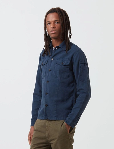 Portuguese Flannel Champ Jacket In Blue