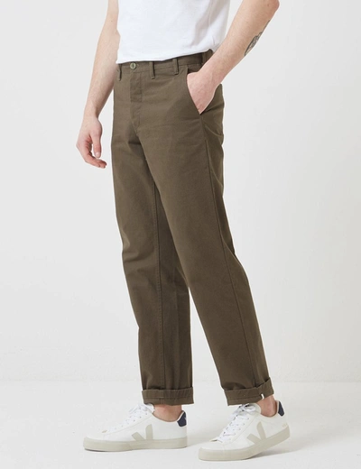 Norse Projects Aros Regular-fit Straight-leg Stretch-organic Cotton Trousers In Green