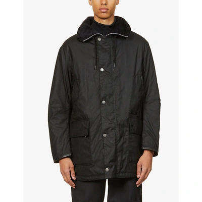 【未使用品】Barbour SUPA-BORDER GOLD STANDARD Barbour Gold Standard Supa-border Waxed-cotton Jacket In Black