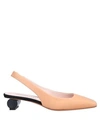 Anna Baiguera Ally Leather Slingback Pumps In Orange