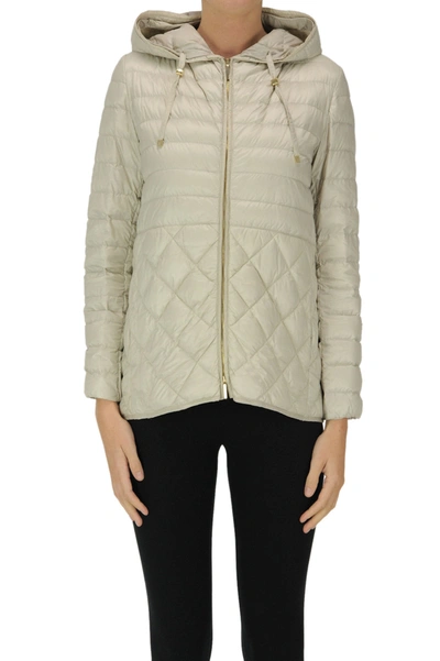 Max Mara Quilted Lightweight Down Jacket In Cream