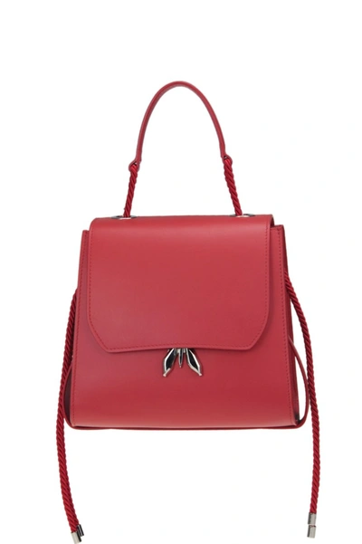 Patrizia Pepe Sleppy Fly Leather Bag In Red