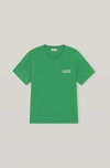 Ganni Thin Software Jersey T-shirt Kelly Green Size Xxs