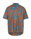 Msgm Shirts In Brown