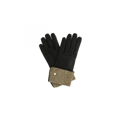 Borbonese Women's Black Suede Gloves