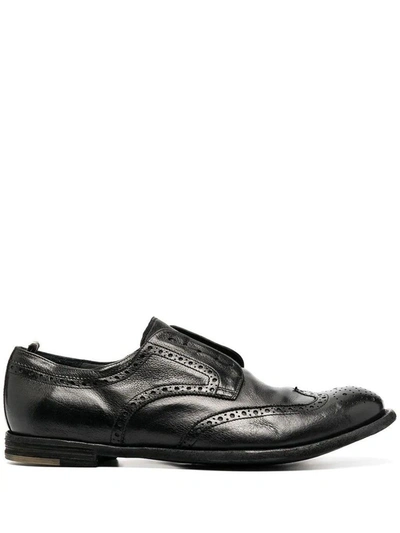 Officine Creative Men's Black Leather Lace-up Shoes