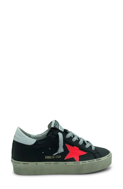 Golden Goose Hi Star Platform Sneaker In Black/ Pink/ White