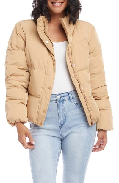 Karen Kane Down Puffer Jacket In Off White