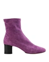 Isabel Marant Ankle Boots In Mauve