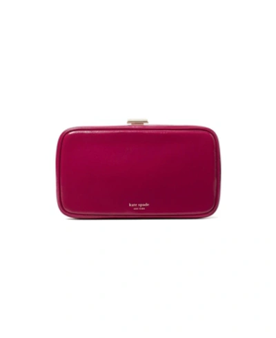Kate Spade New York Tonight Patent Leather Clutch In Deep Raspberry