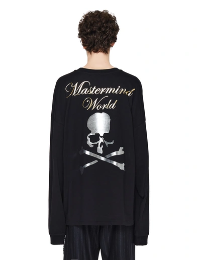 Mastermind Japan Black Cotton Printed L/s T-shirt