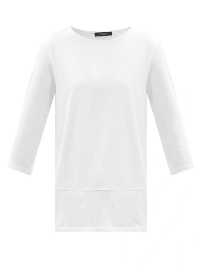 Weekend Max Mara Cotton-rich T-shirt In White
