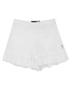Love Moschino Woman Shorts & Bermuda Shorts White Size 4 Cotton, Polyester