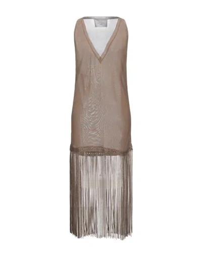 Frankie Morello Long Dresses In Brown