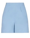 L'autre Chose L' Autre Chose Woman Shorts & Bermuda Shorts Pastel Blue Size 4 Cotton, Elastane