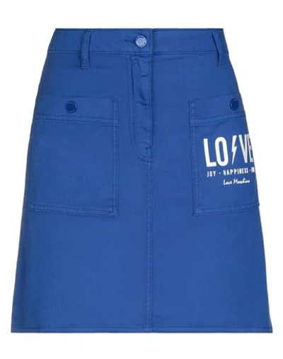 Love Moschino Mini Skirts In Blue