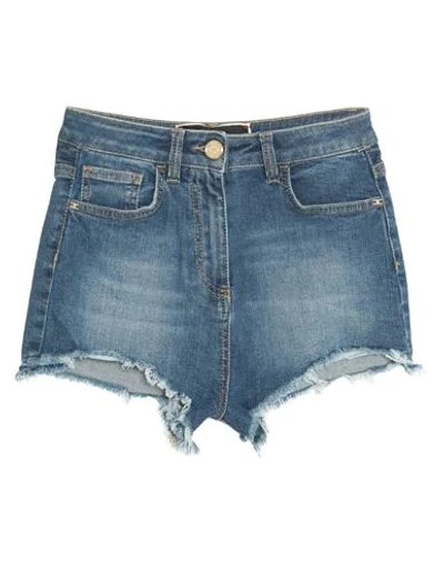 Elisabetta Franchi Denim Shorts In Blue