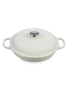 Le Creuset 3.5-quart Stoneware Braiser In White