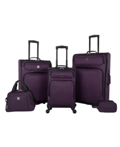 Tag Bristol 5 Pc. Softside Luggage Set, Created For Macy's In Plum