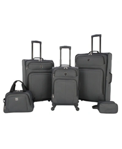 Tag Bristol 5 Pc. Softside Luggage Set, Created For Macy's In Gray