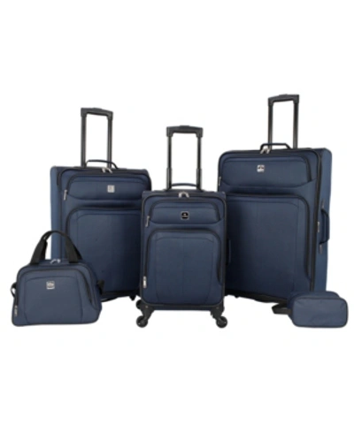 Tag Bristol 5 Pc. Softside Luggage Set, Created For Macy's In Blue