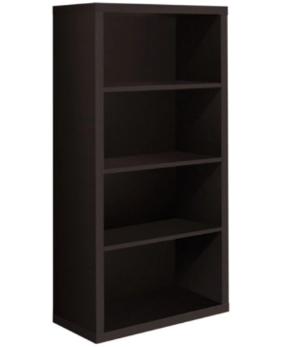 Monarch Specialties 60" H Bookcase In Dark Brown